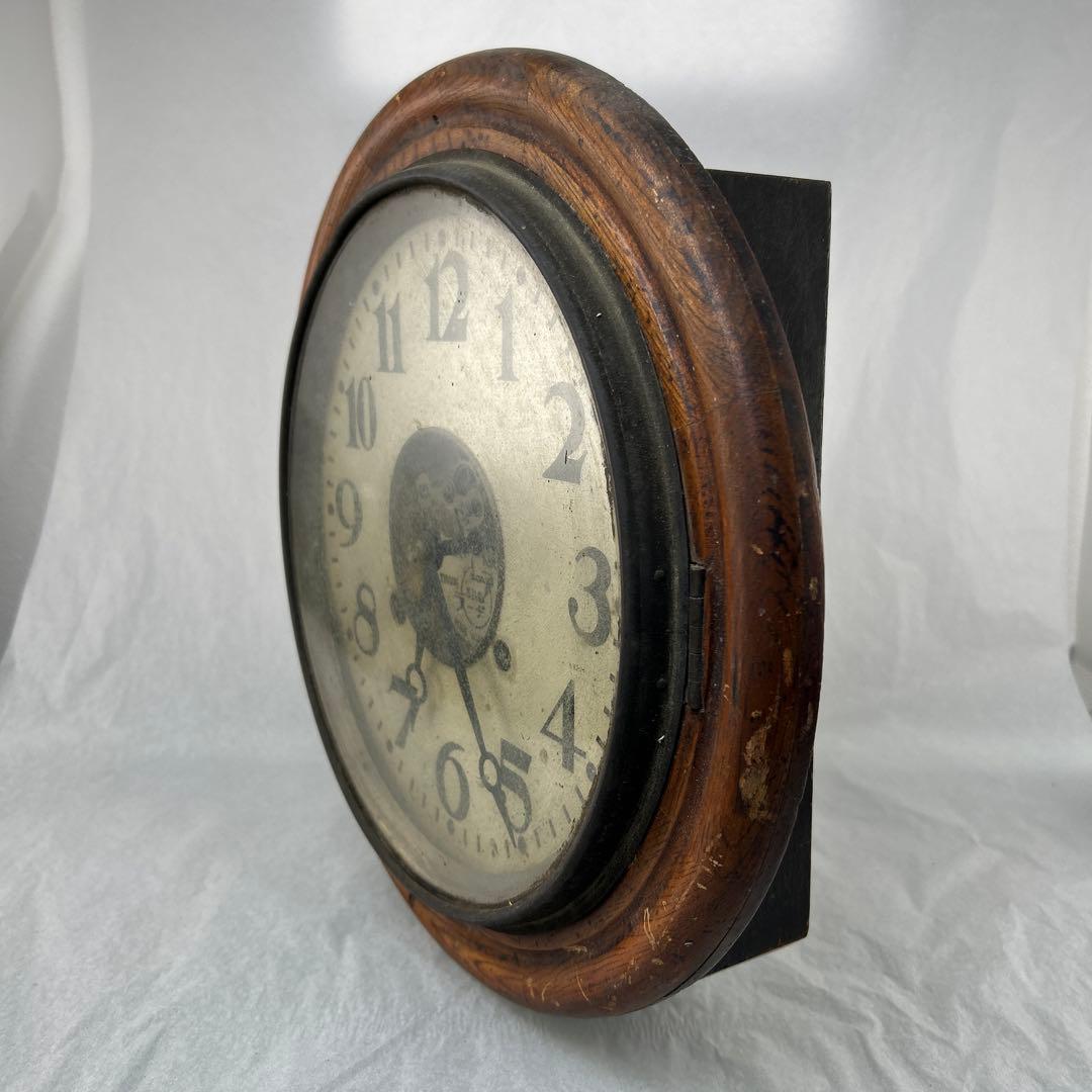 D古い ラーヂ 掛け時計 日本製 古時計 現状品 インテリア飾りに