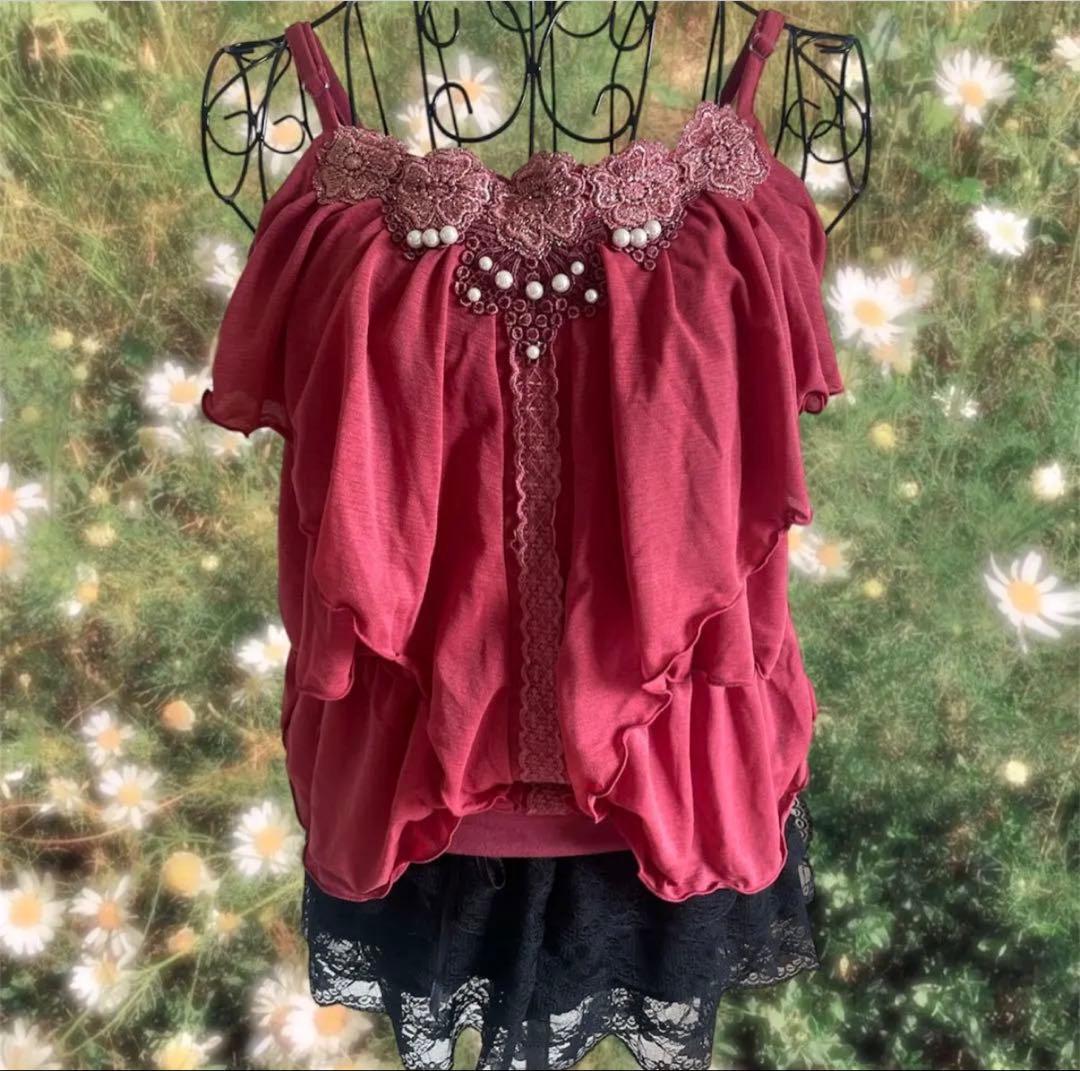 アクシーズファム キャミソール フェアリーグランジ y2k 森ガール 平成