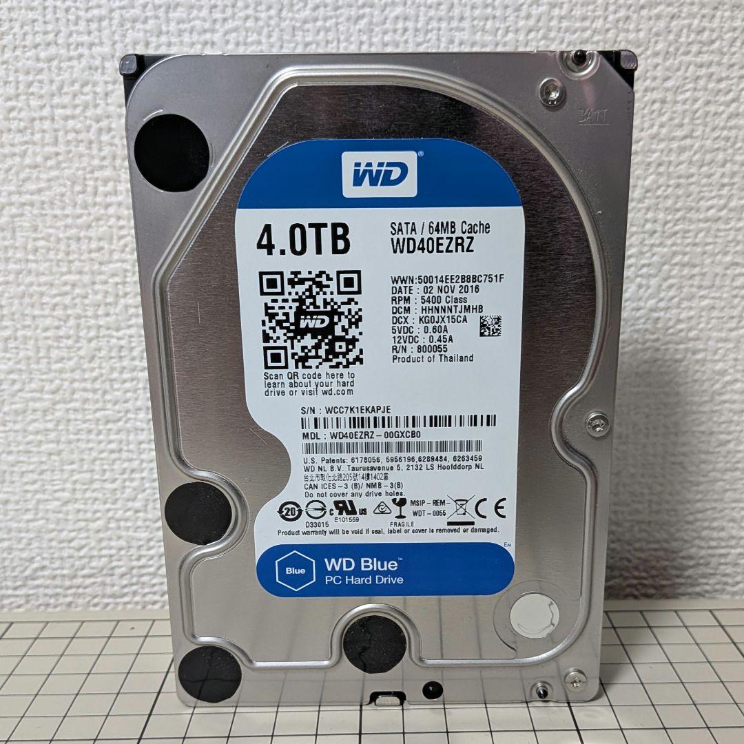 内蔵型ハードディスクドライブ WD40EZRZ WesternDigital HDD WD40EZRZ 内蔵HDD SATA接続 WD Blue(64MB/5400RPM/CMR) [4TB /3.5