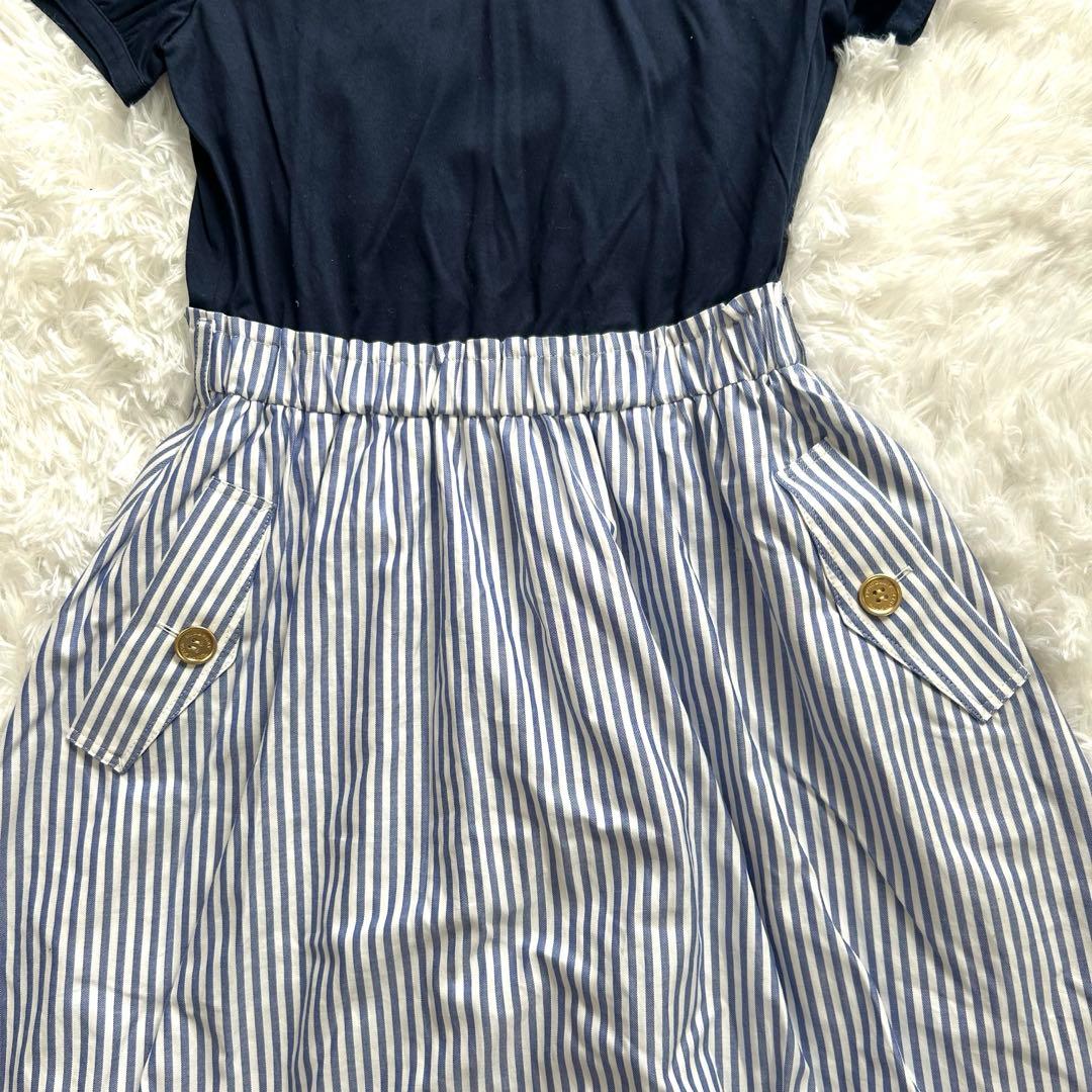 ✨新品✨バーバリーブルーレーベル ベルト付きドッキングワンピース 38