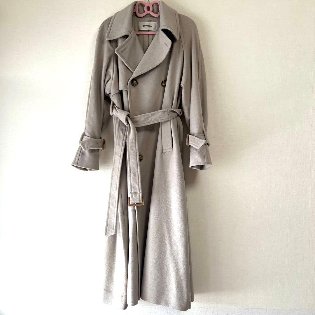 美品】ココディール ウールトレンチコート - メルカリ