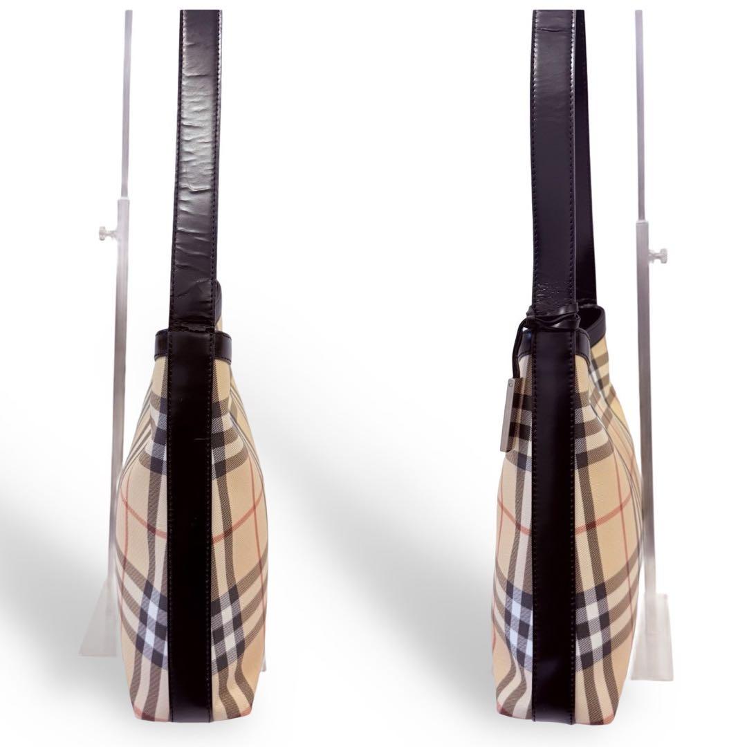 バーバリーロンドン ワンショルダーバッグ ノバチェック ロゴプレート Y2K