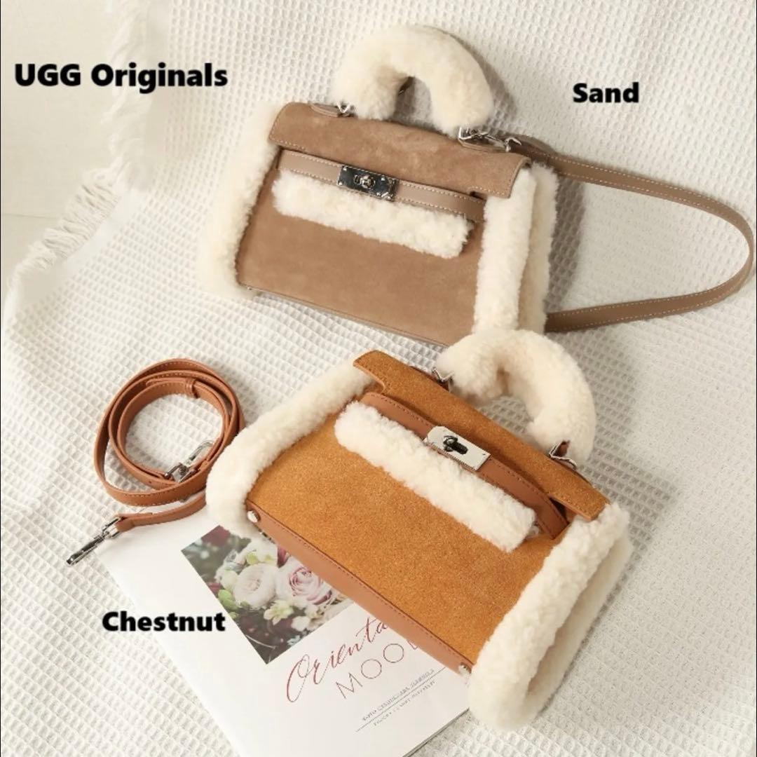 新品 UGG シープスキン ハンドバッグ ファー ショルダー テディ