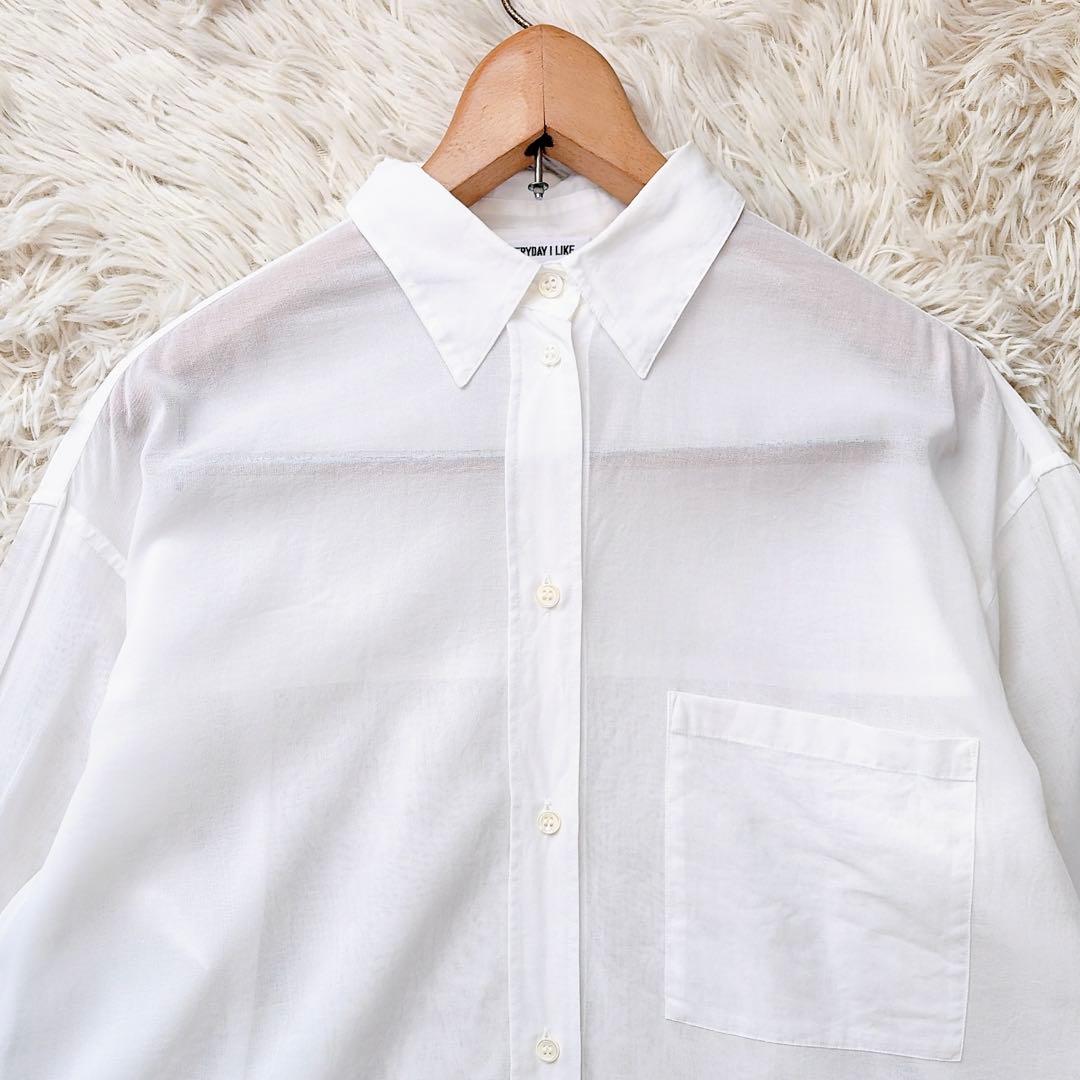 エヴリディアイライク 25SS minimal sheer shirt コットン - メルカリ