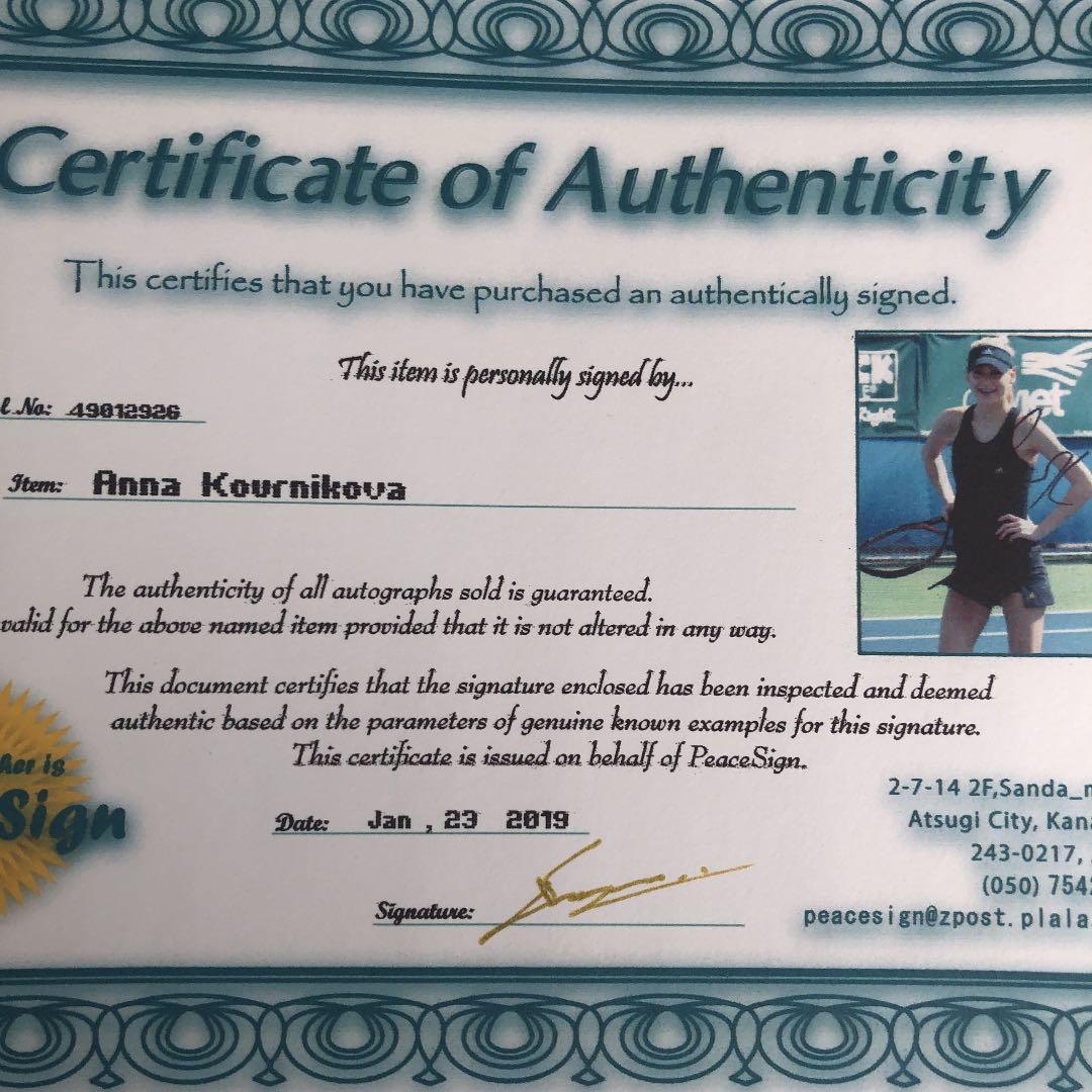 SALE】アンナ・クルニコワ プロテニス直筆サインPhoto - メルカリ
