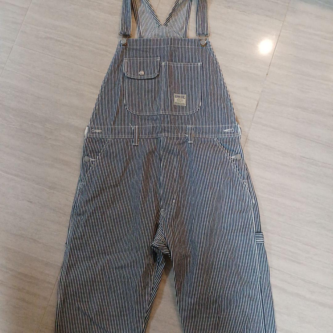 児島デニム　オーバーオール　ヒッコリー Denim Combo Hickory Overall / デニムコンボヒッコリーオーバーオール