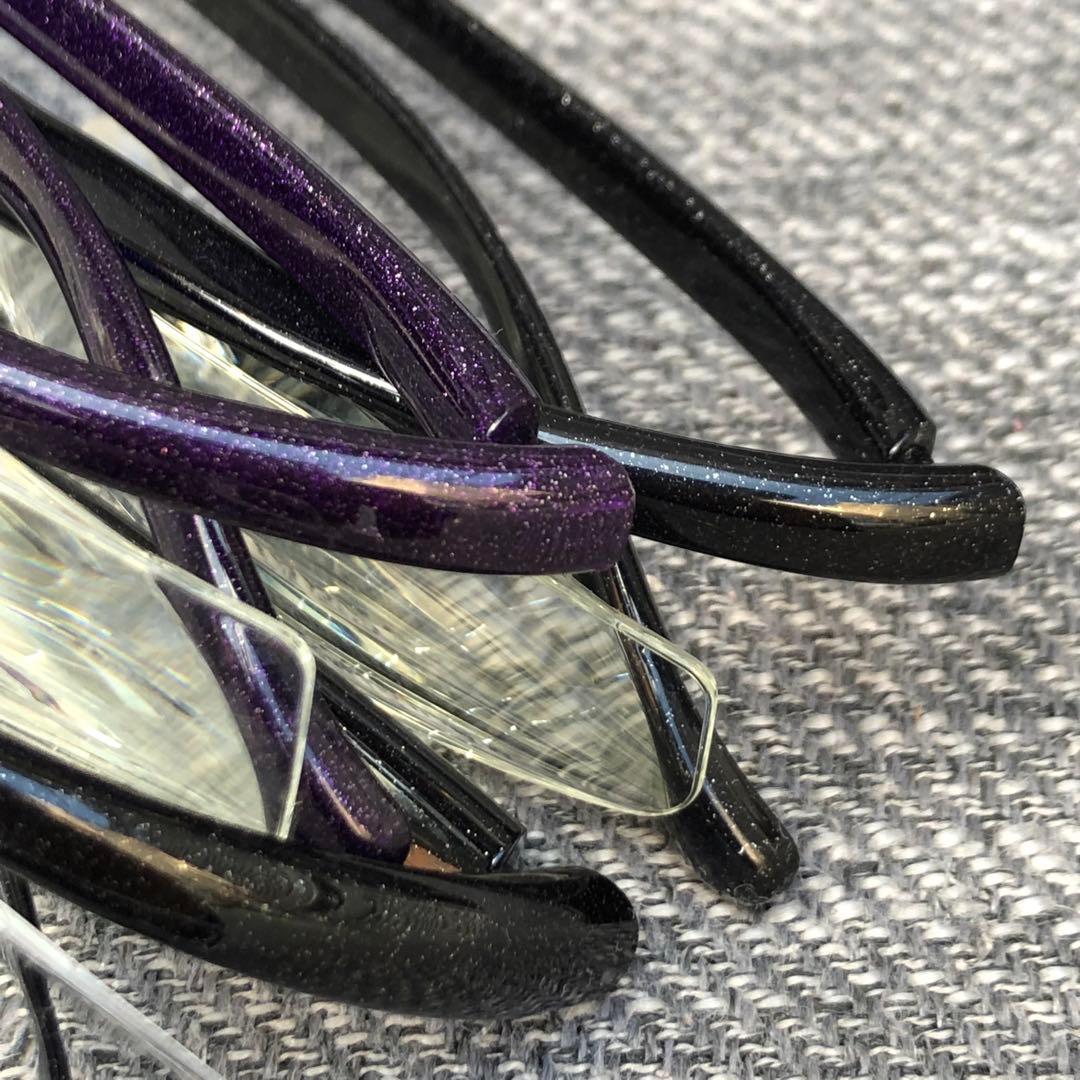 ハズキルーペ 3点セット ブラック パープル 大 中 小 1.6 拡大鏡