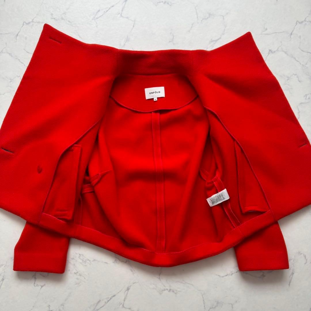 ENFOLD エンフォルド ウールリバーモッサショートドルマンコート