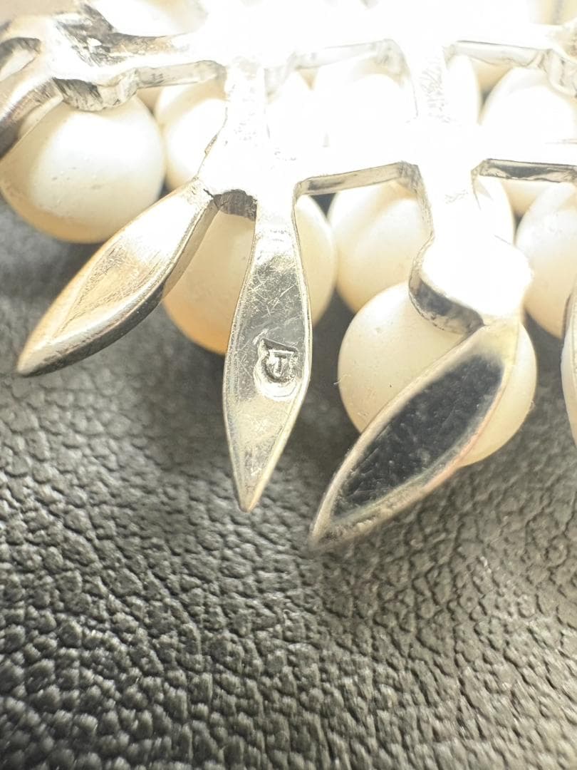 美品TASAKI タサキ　パールブローチ SV 10.9g 約5.4-6.7mm
