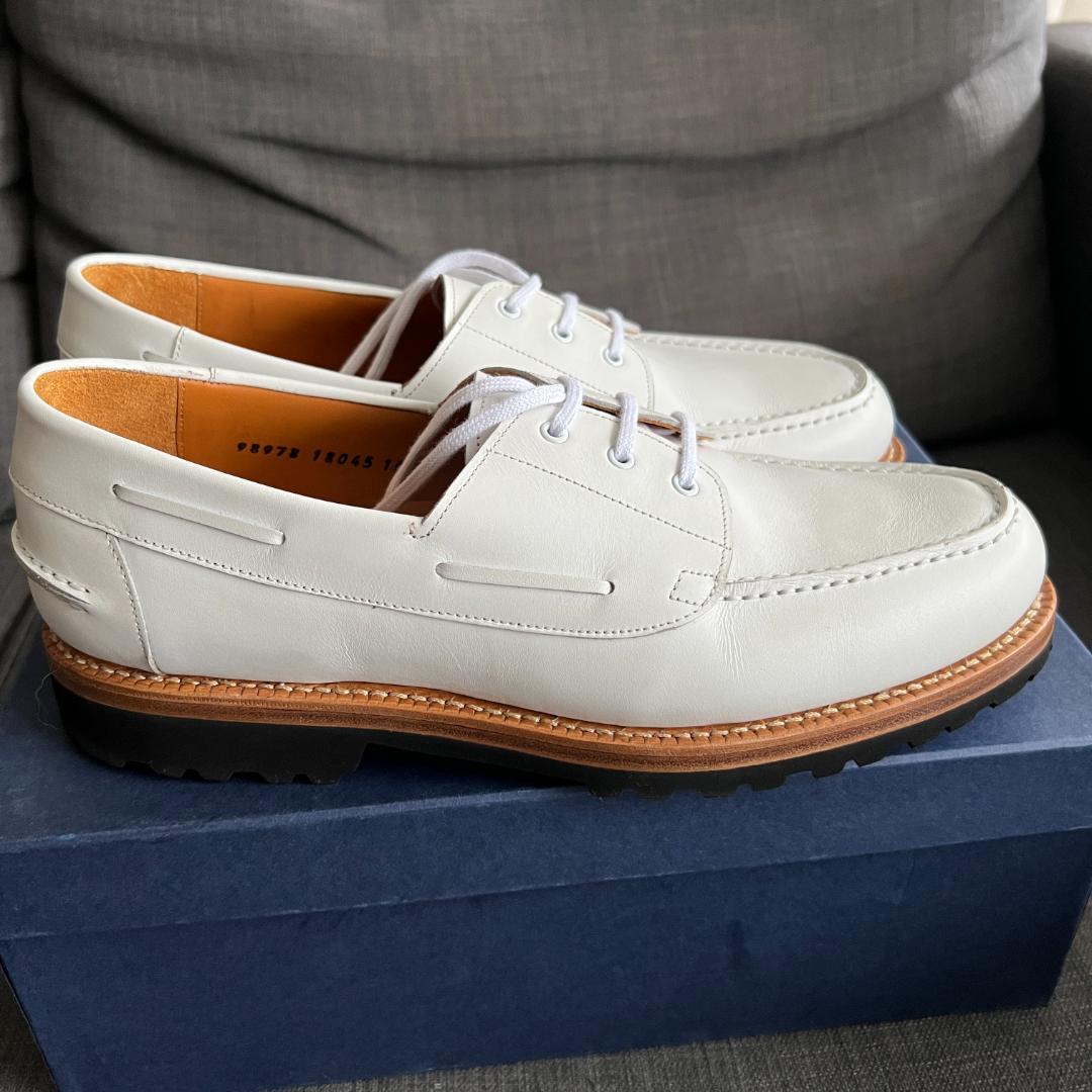 新品】Jalan Sriwijaya 白 デッキシューズ CALF WHITE - メルカリ
