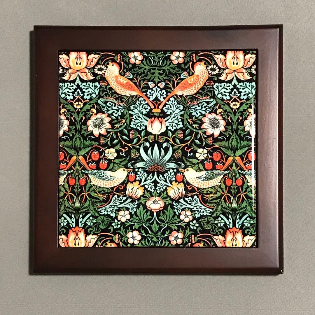 ウィリアム・モリス いちご泥棒 フォトタイル木製フレーム付き - メルカリ
