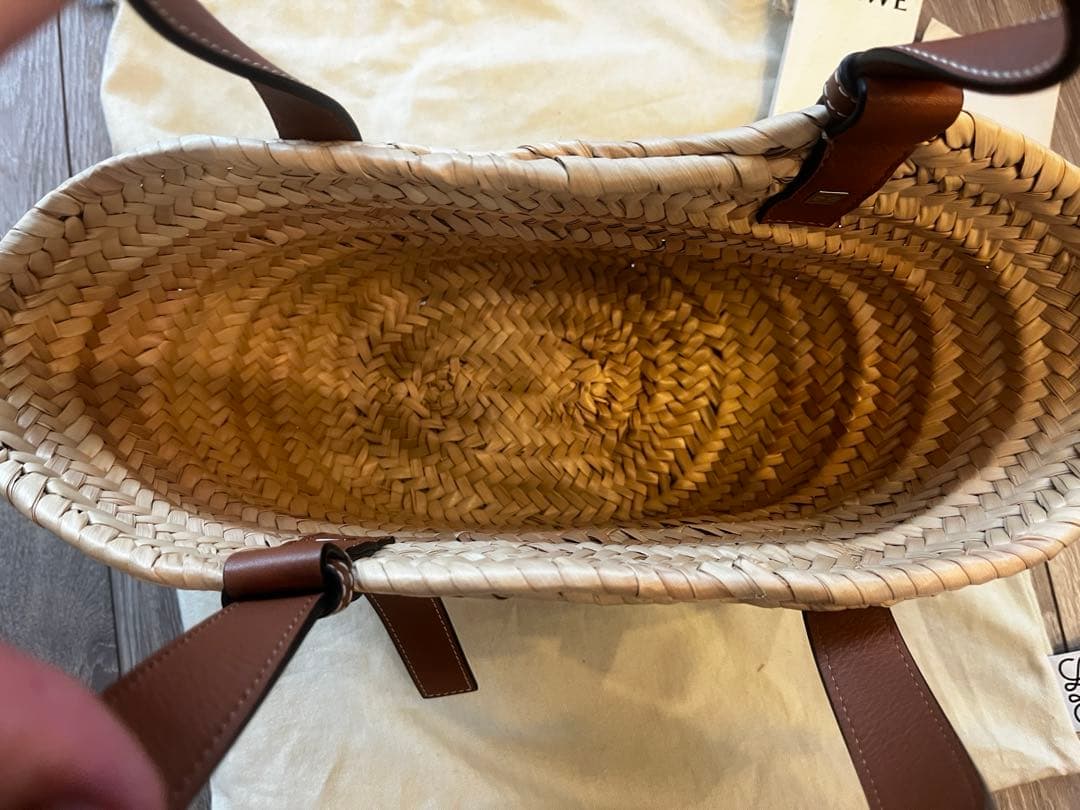 ミ*i様 最終値下げ☆LOEWE かごバッグ ストロー レザー