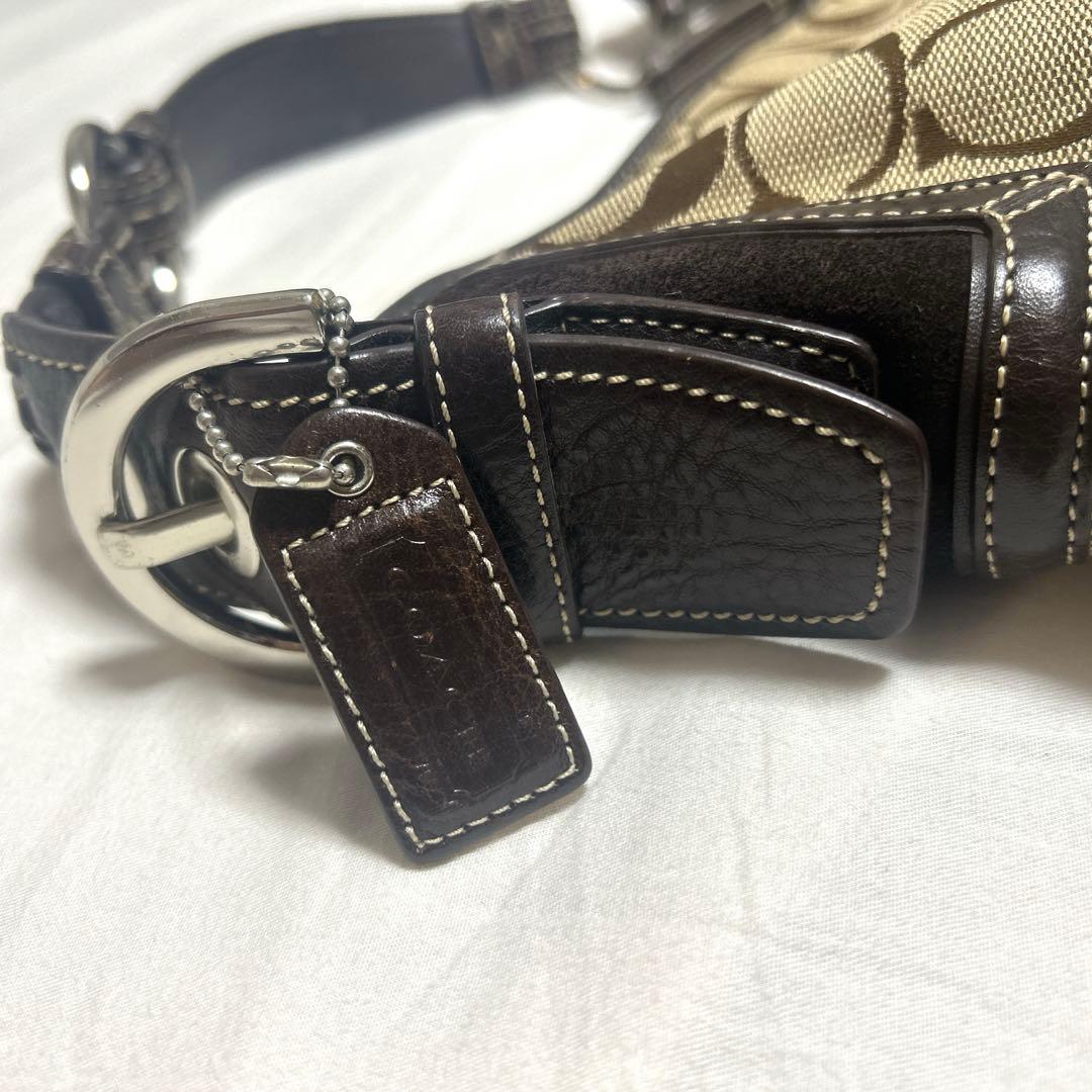 COACHコーチ ワンショルダーバッグ 6267 シグネチャー ブラウン ベルト