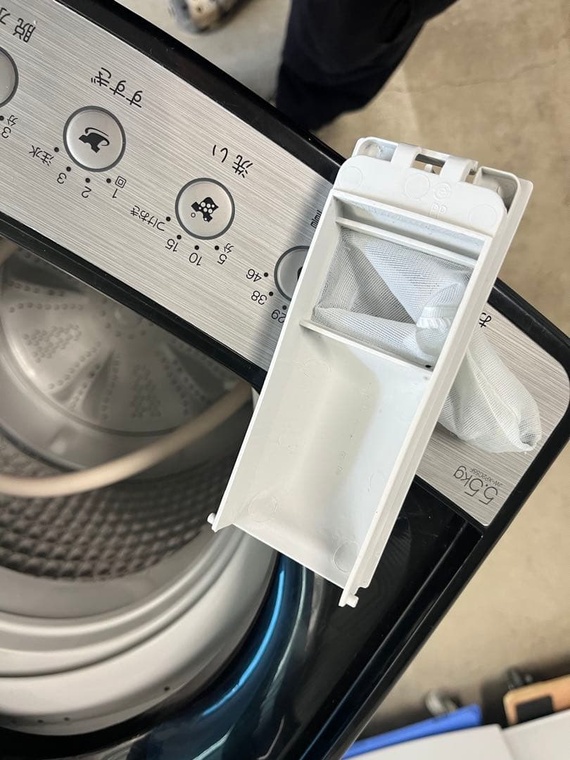 Haier 5.5kg 縦型洗濯機 一人暮らし 2023年製 黒