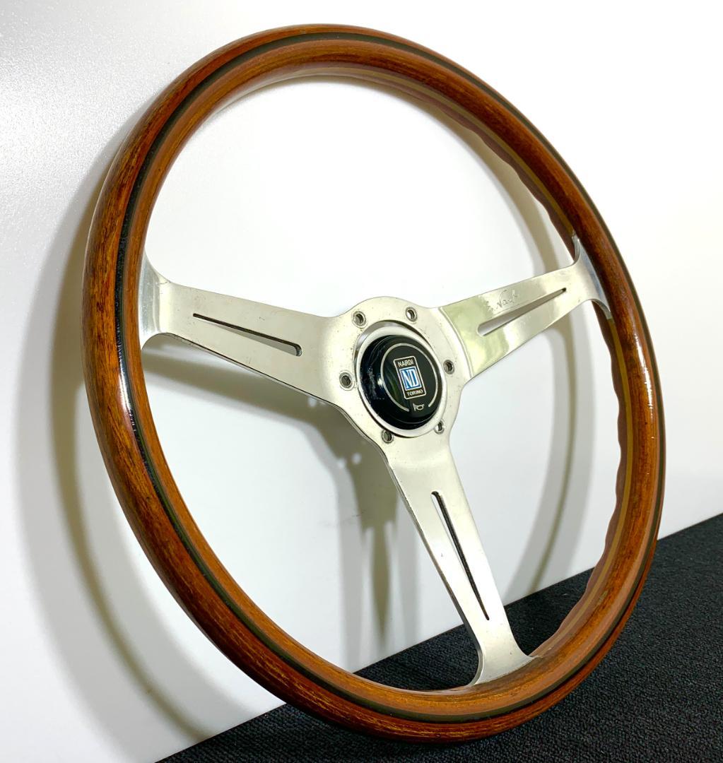 ナルディ クラシック ウッドステアリング 36.5Φ 良品 ホーンボタンおまけ付