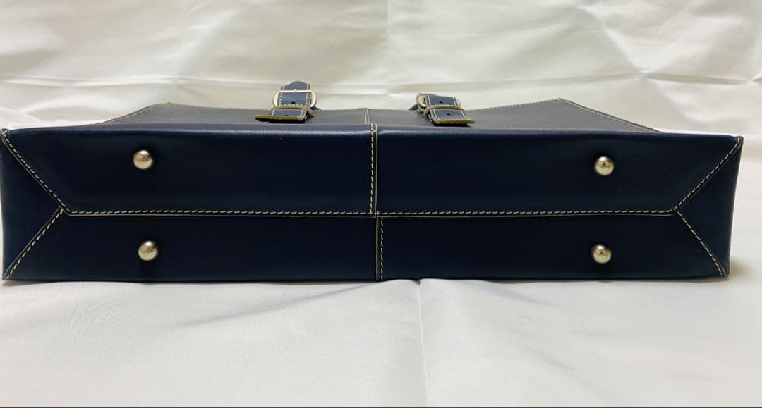 ヒ*ロ様 TRION トライオン A4対応 ビジネストート ネイビー レザートー