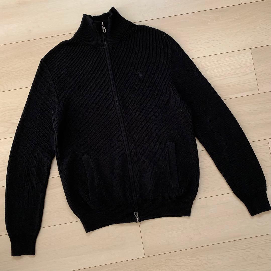美品 polo Ralph Lauren ドライバーズニット 黒 コットン S - メルカリ