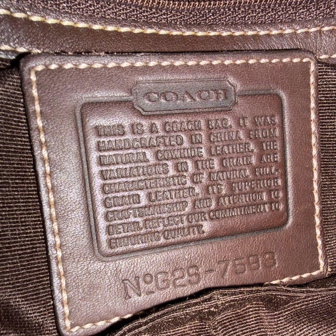 COACH コーチ ワンショルダー バッグ 7593 ブラウン - メルカリ