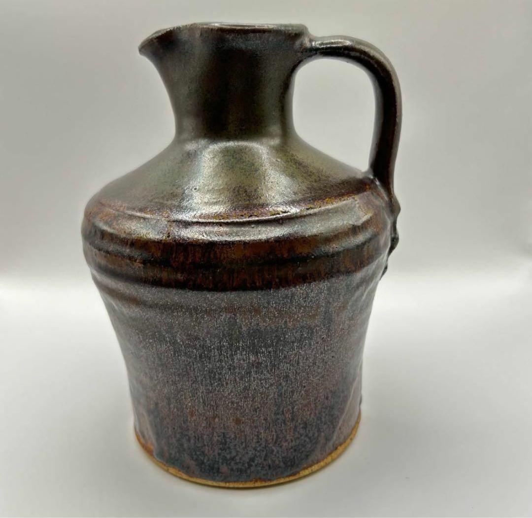 中国古美術青花れい枝文双耳扁壺 大明永楽時代