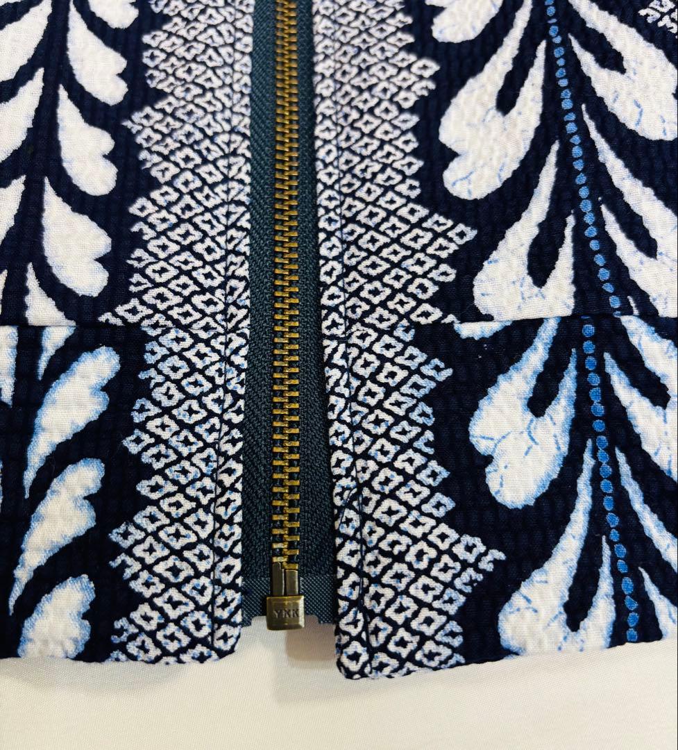 浴衣リメイク92番 有松鳴海絞り一重スカジャン風 - メルカリ