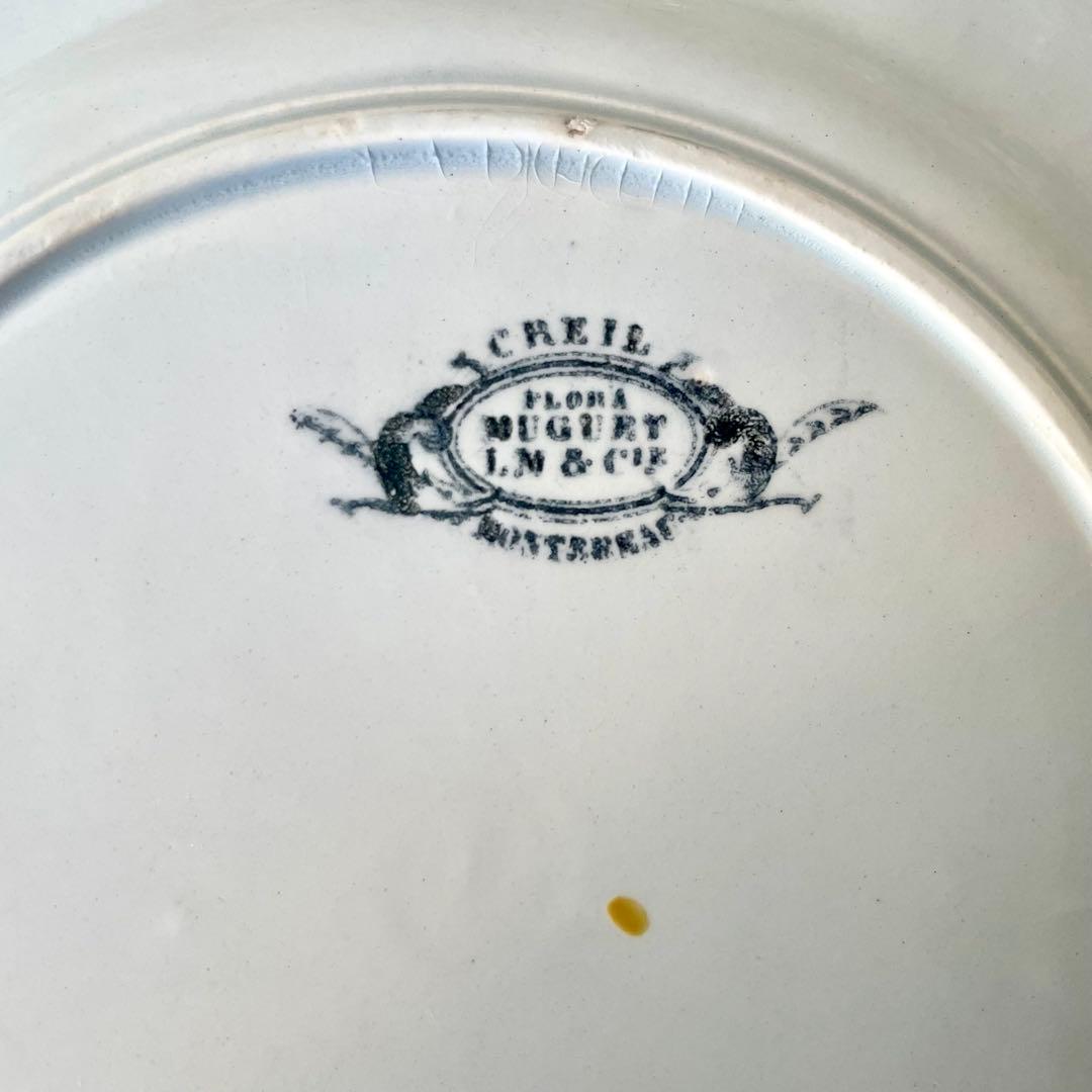 クレイユモントローFlora MuguetすずらんプレートBフランス