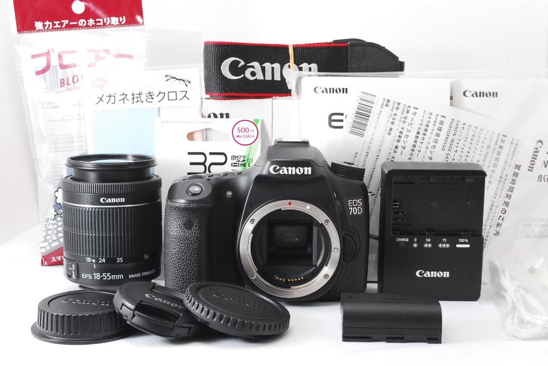 美品 キャノン EOS 70D Wi-Fi スマホ転送OK 一眼レフ 手ぶれ補正
