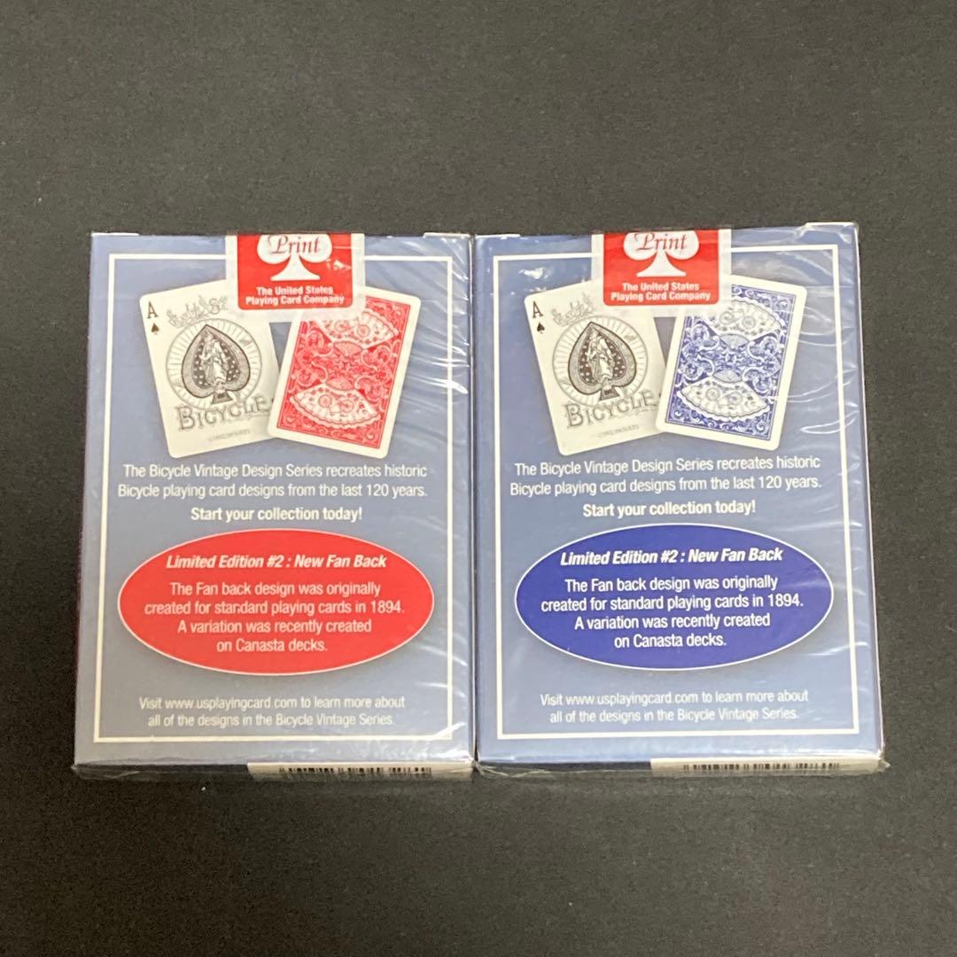 Bicycle Vintage Design New fan back赤青セット - メルカリ