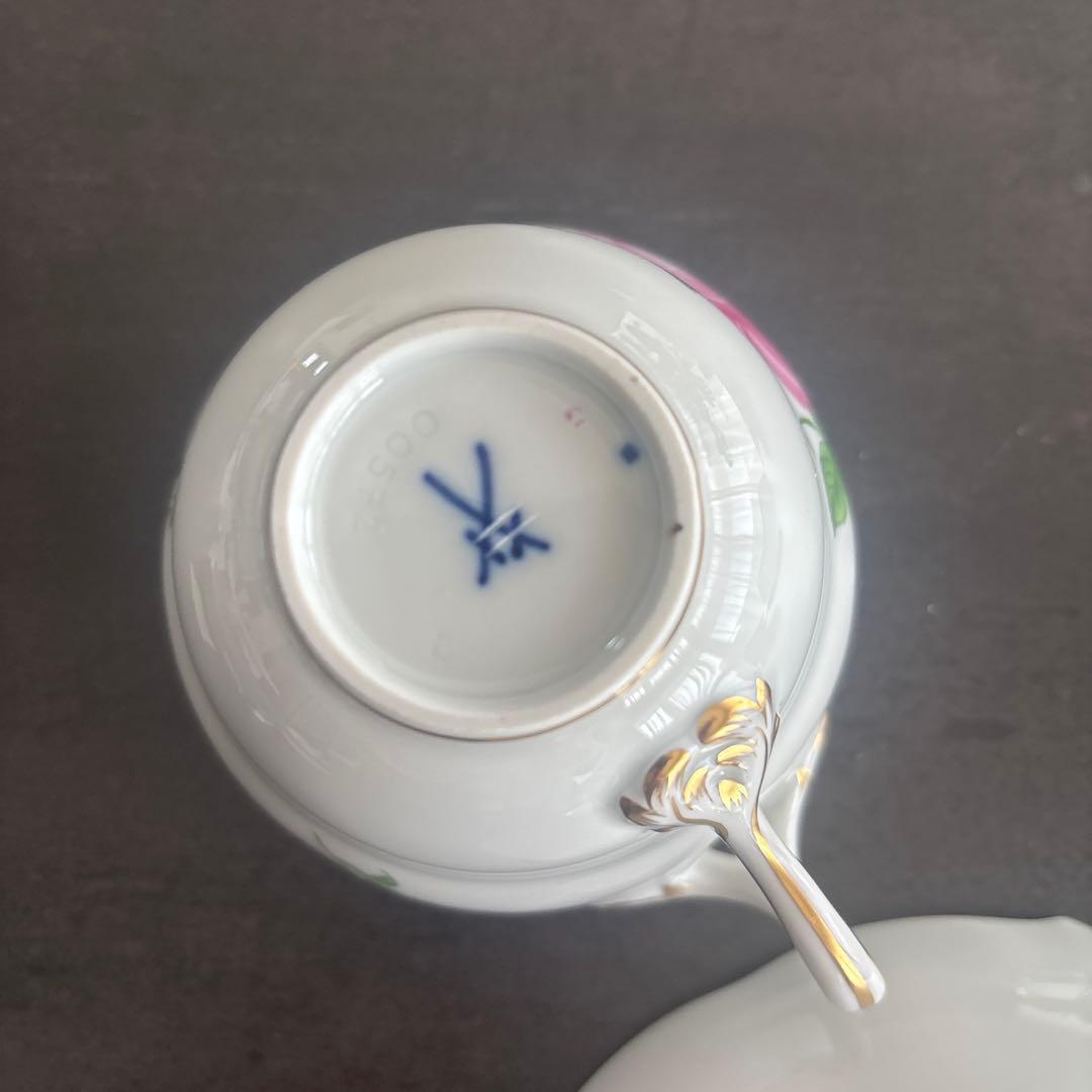 マイセン ピンクローズ カップ&ソーサー プレート Bセット - メルカリ