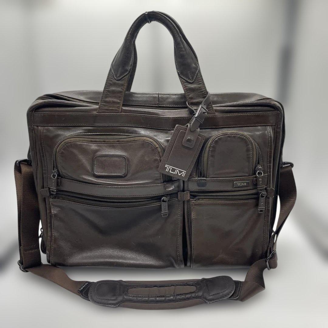 TUMI ナパレザー 2WAYブリーフケース ブラウン - メルカリ