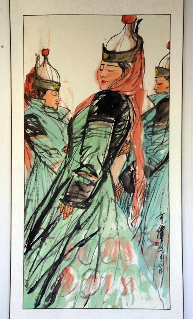 青い故郷 人物水墨画 中国の少数民族文化 - メルカリ