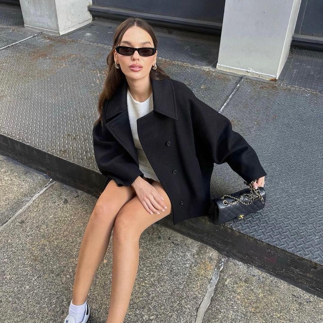 2023aw ZARA woman Manteco ウール ショートコート - メルカリ