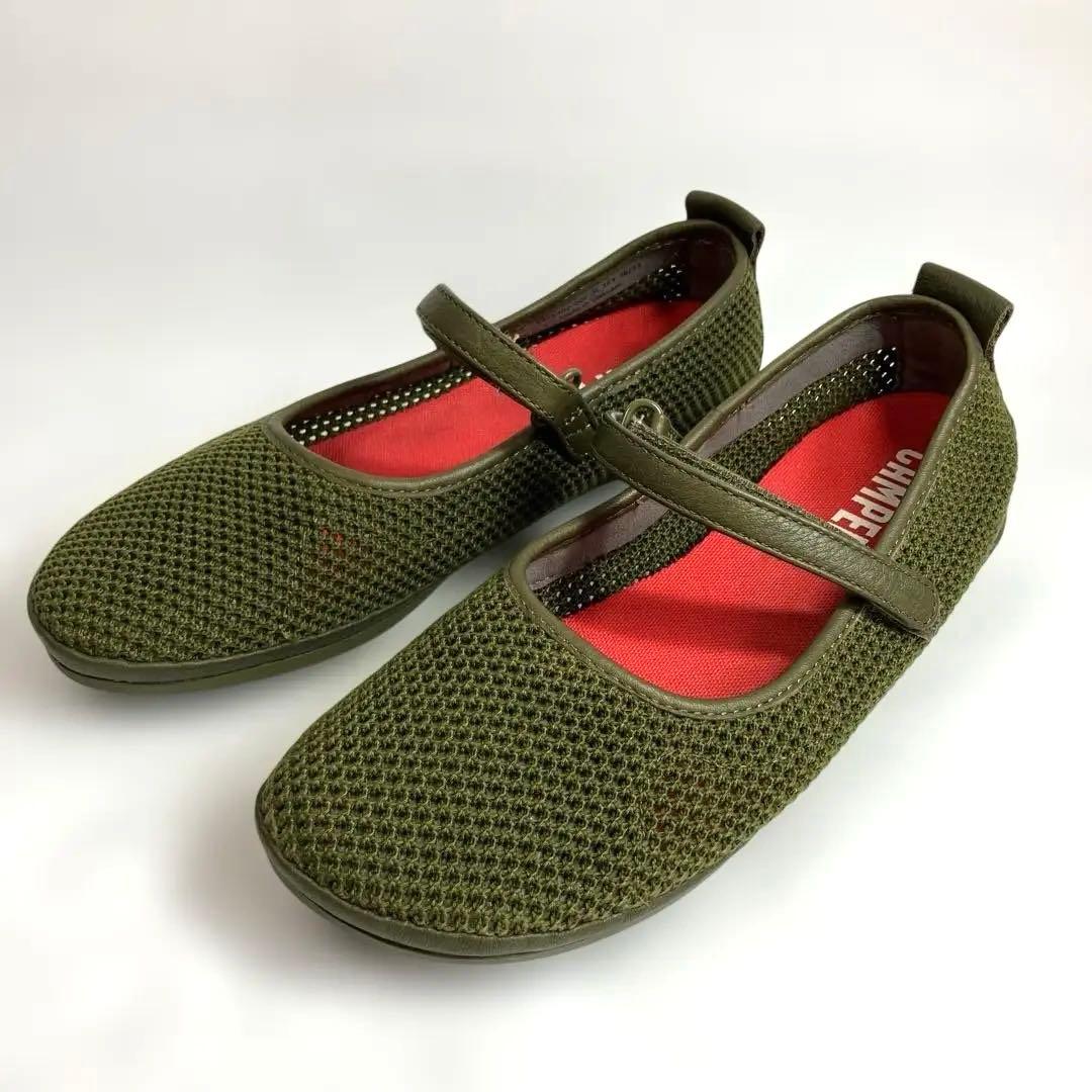専用★美品 カンペール 【24cm】 ライトニナ フラットシューズ カーキ 38 カンペール CAMPER [カンペール] RIGHT NINA / フラットシューズ