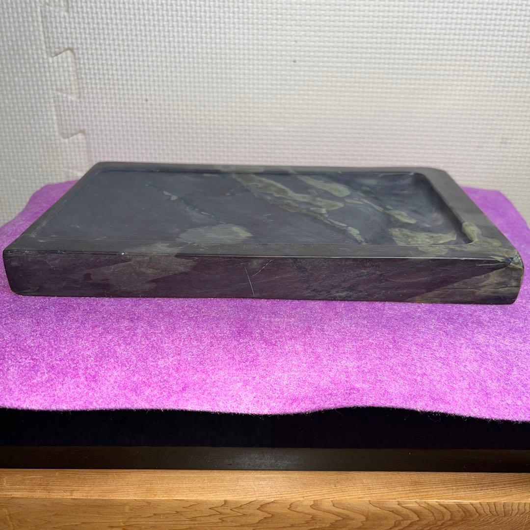 ⭕️端渓硯 希少 翡翠紋 綺麗 22cm超え 長方研 - メルカリ