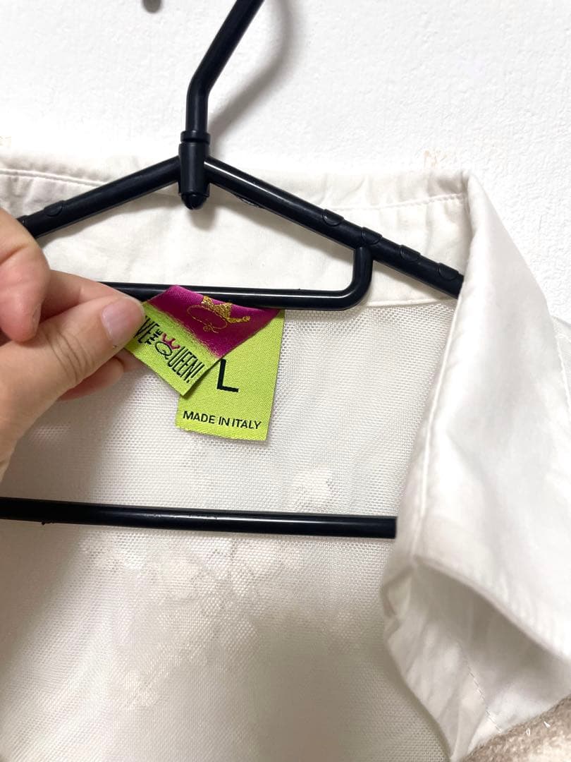 SAVE THE QUEEN 平成ギャルy2k レース長袖シャツ 白いカットソー