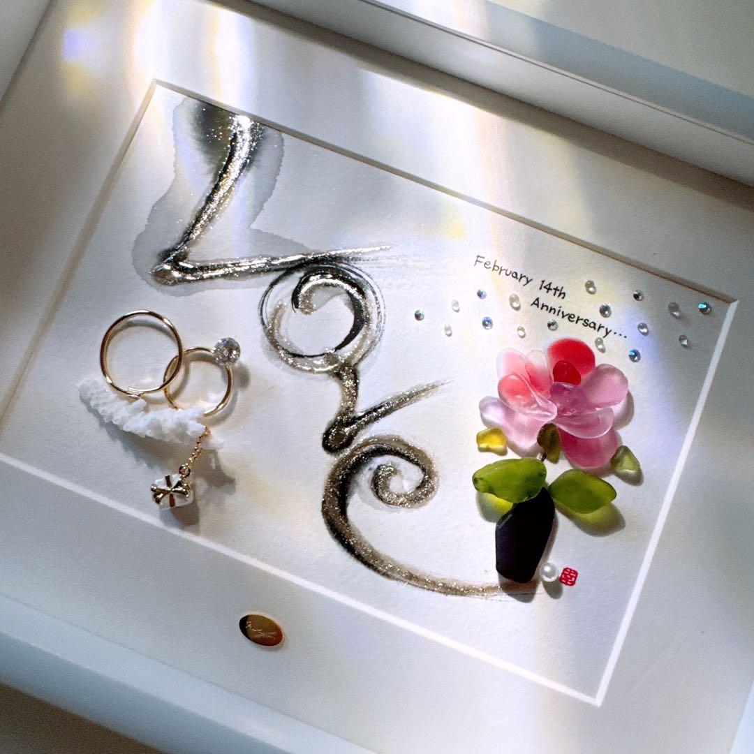 ꫛꫀꪝ✧‧「Rose」薔薇＆ピンキーリング シーグラスアート レアカラー お祝い ビズー公式】マルチカラージュエル K18(18金) K10(10金) PTピンキー