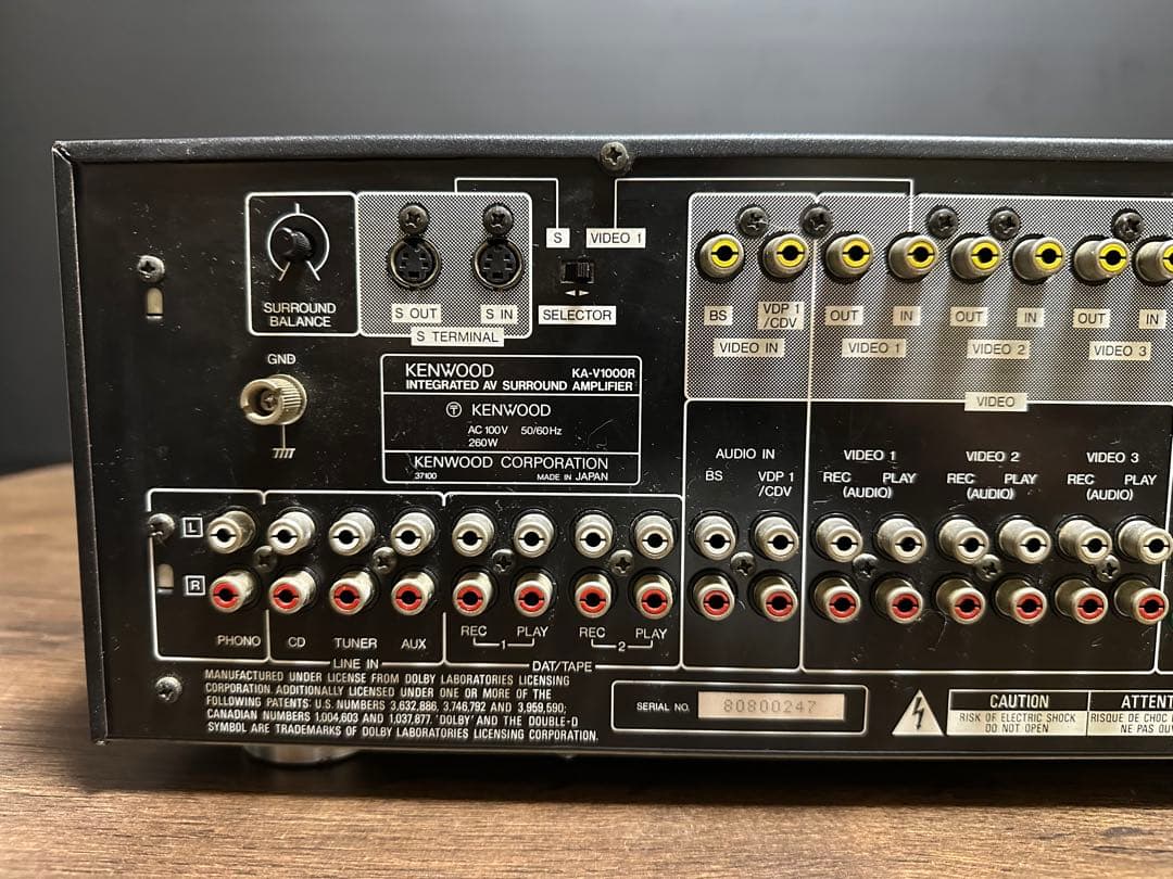 KENWOOD KA-V1000R AVサラウンドアンプ - メルカリ