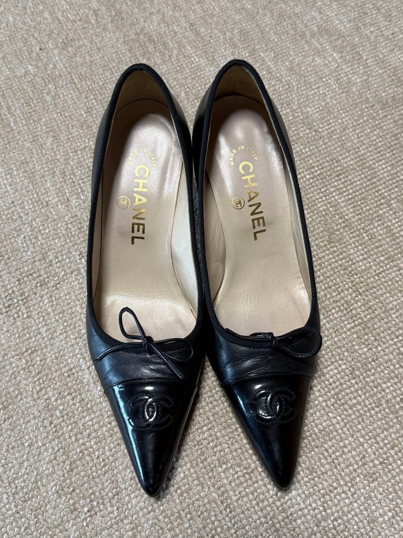 CHANEL シャネル パンプス 36 ブラック ココマーク - メルカリ