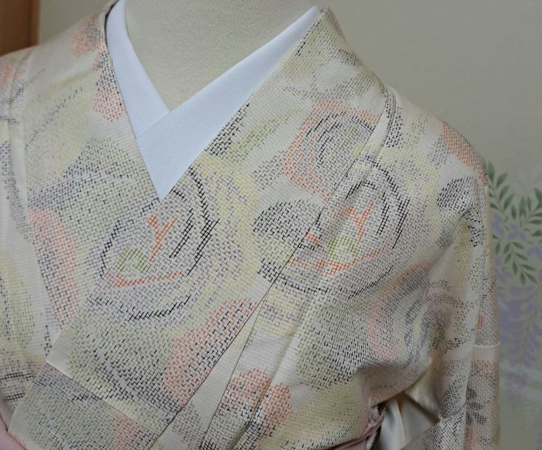 nao様専用 普段着物 紬 クリーム色 M 肩身丈159 +有松絞り浴衣 - メルカリ