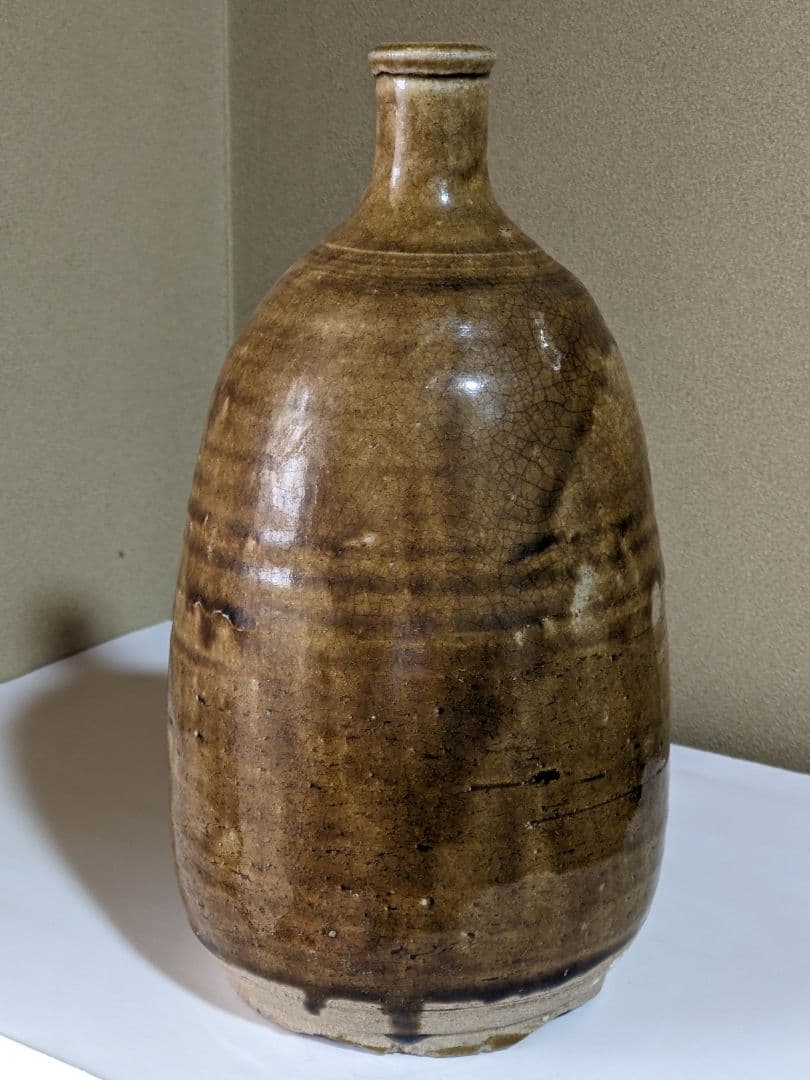 ♢古瀬戸 酒器 灰釉徳利 江戸時代初期〜桃山時代 一輪挿し 花器 骨董品