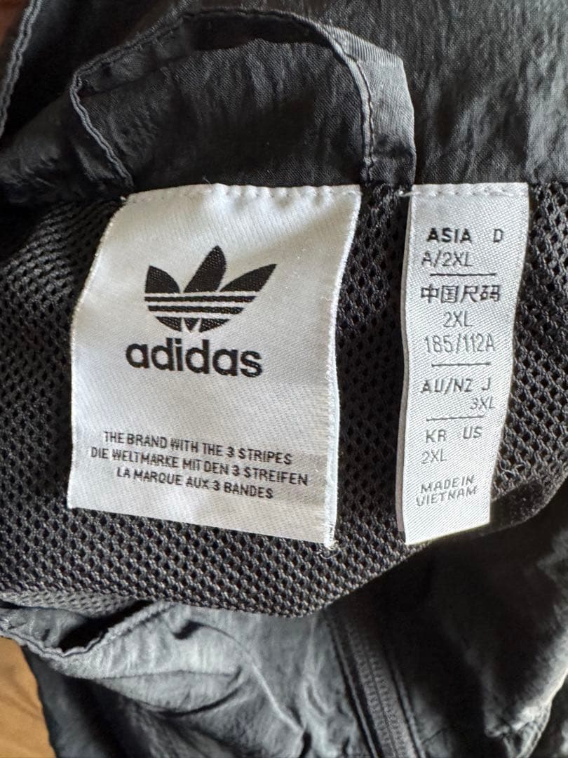 ドイツ代表 サッカージャージ adidas ナイロンジャケット 2XL 黒/赤