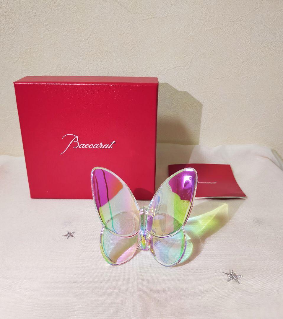 Baccarat　ラッキーバタフライ　イリゼクリア Baccarat バカラ ラッキー バタフライ イリゼクリア・大理石 台座 S