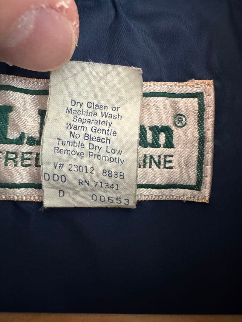 【美品】80's エルエルビーン L.L.Bean 中綿ベスト L ネイビー