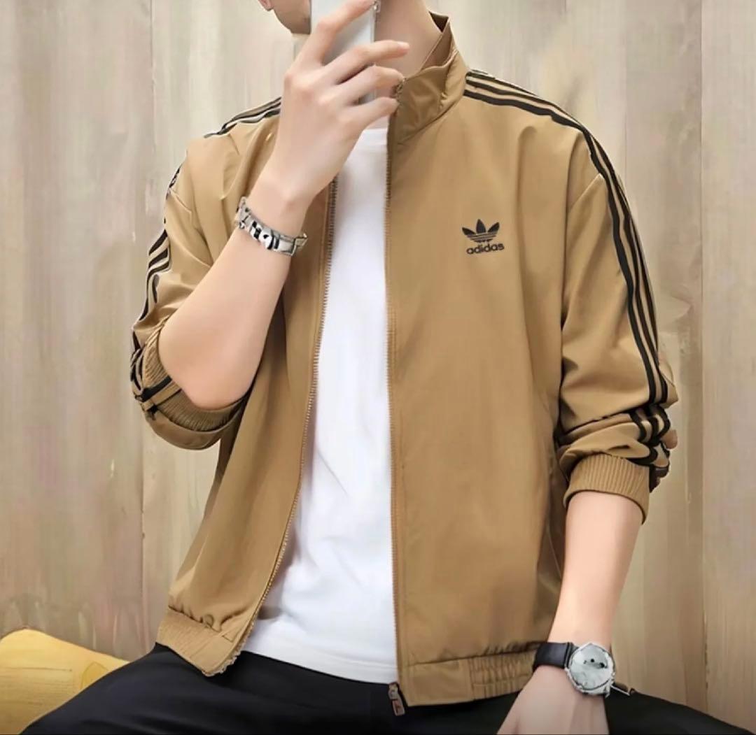 新品 XL】アディダス トラックジャケットトップジャージ ブラウン茶