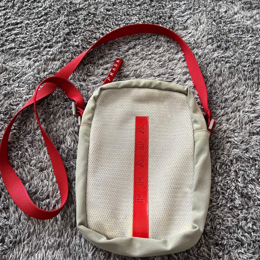 PRADA SPORT ショルダーバッグ メッシュ PRADA SPORT プラダスポーツ メッシュ ショルダーバッグ ロゴ 肩掛け