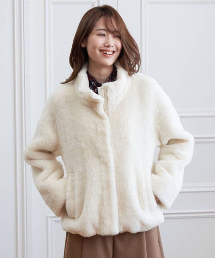 試着のみ 13万円 アナイ アルパカファーショートコート 36 - メルカリ