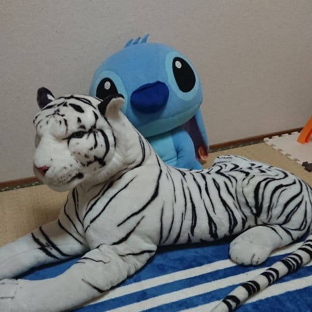 特大ぬいぐるみ(ホワイトタイガー)(スティッチ) - メルカリ