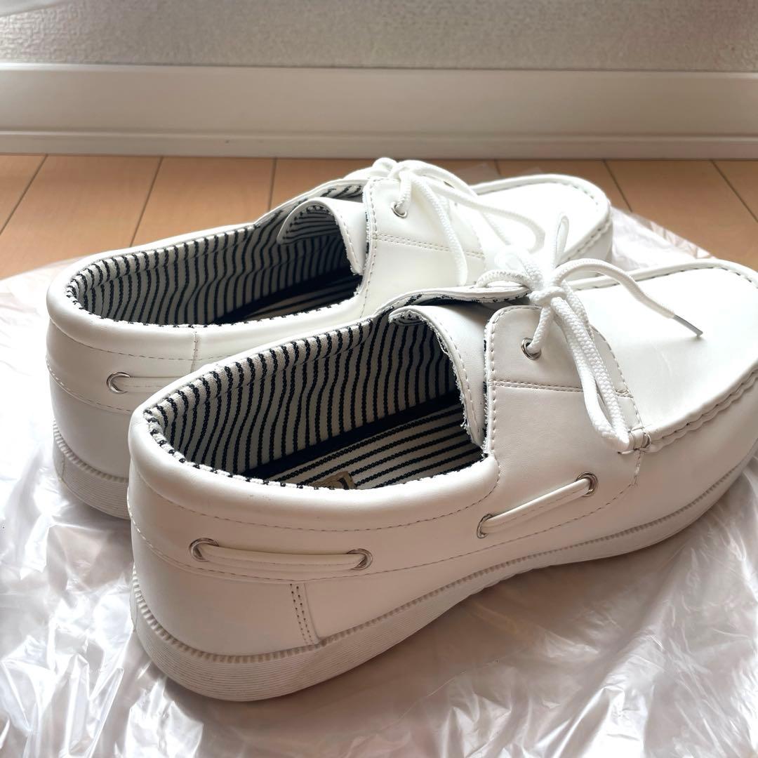 デッキシューズ ハワイ結婚式 ホワイト - メルカリ