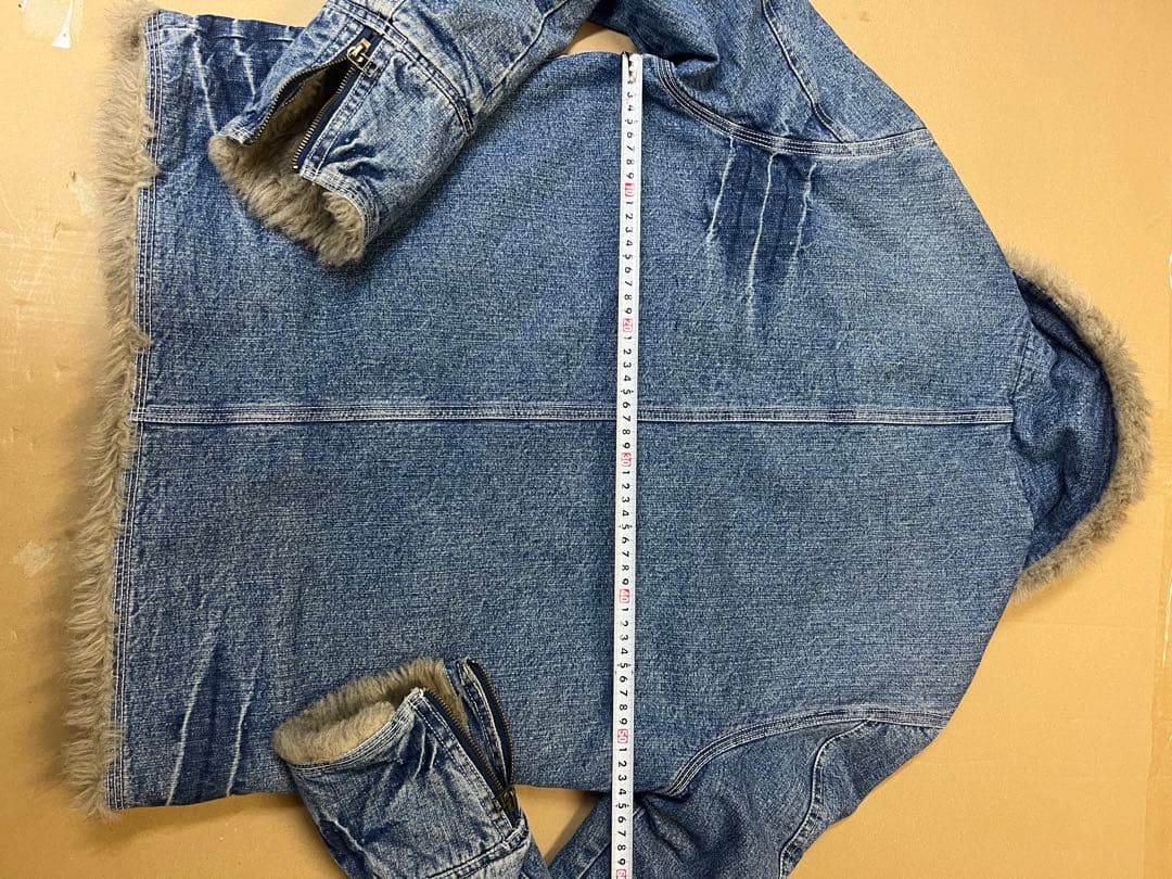 AVIREXアビレックス Gジャンデニムジャケット 襟袖ボア付き ヒジテツ様