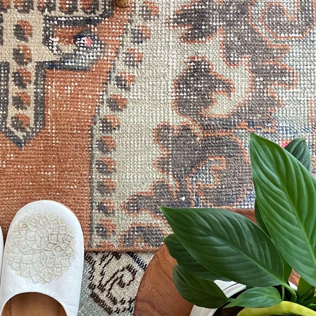 アヴァノス 42×82くすみオレンジ ブラウニーブラウン トルコ