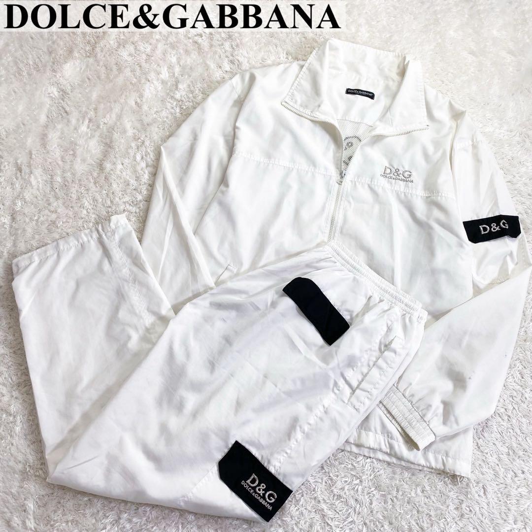 希少】ドルガバ ナイロンジャージセットアップ XLサイズ デカロゴ